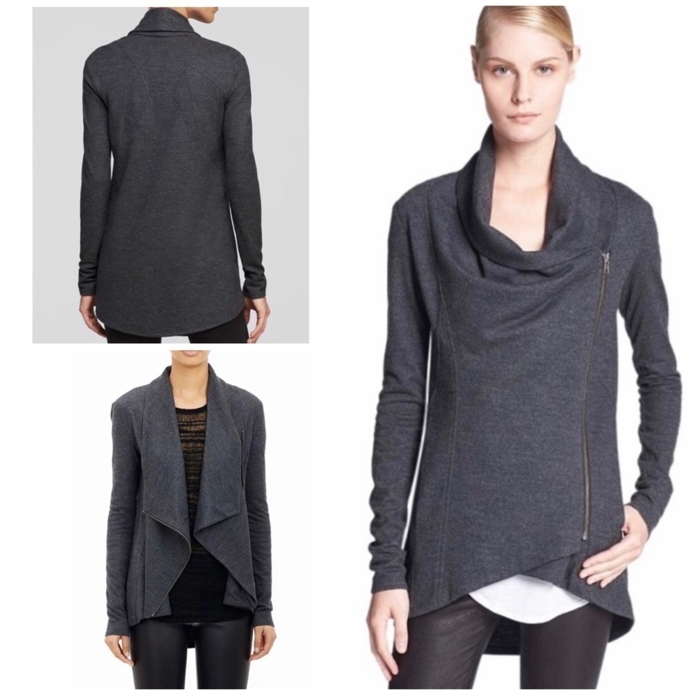 Helmut Lang Sonar Wool Shawl Collar Moto Jacket PS​​​​​​​